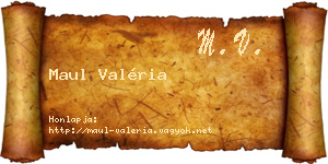 Maul Valéria névjegykártya